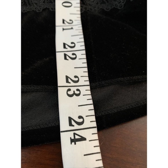 POL Anthropologie Black Lace Crushed Velvet Flowy Victorian Gothic Fairycore S - Picture 6 of 6